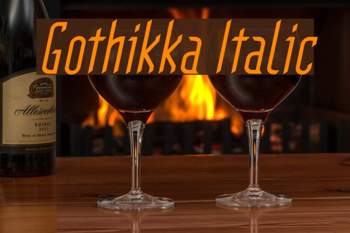 Gothikka Italic Font examples