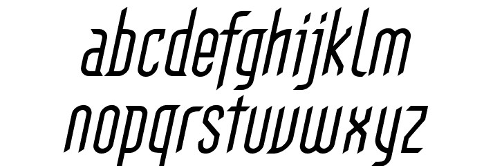 Gothikka Italic Font LOWERCASE