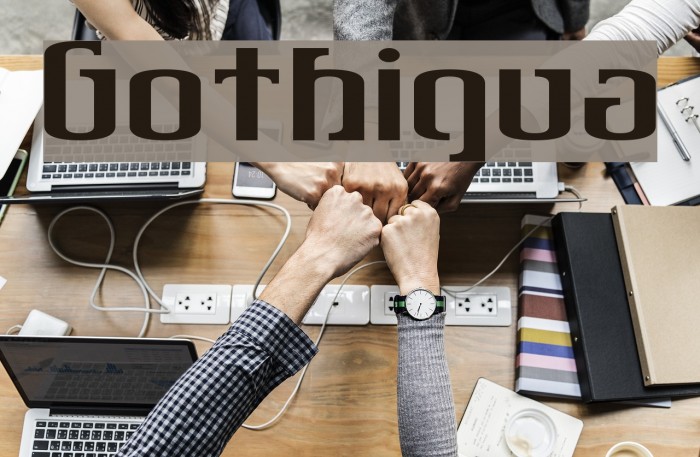 Gothiqua Font examples