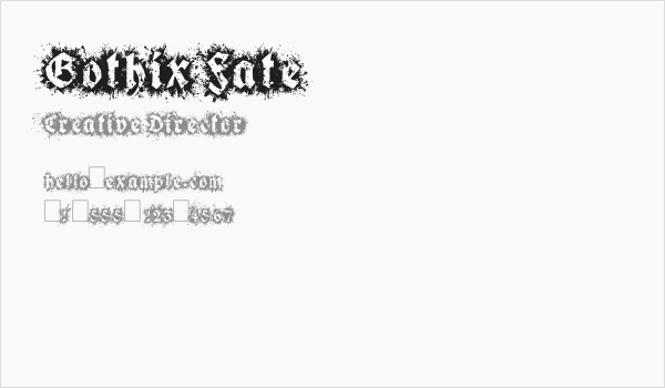 Gothix Fate Business Card