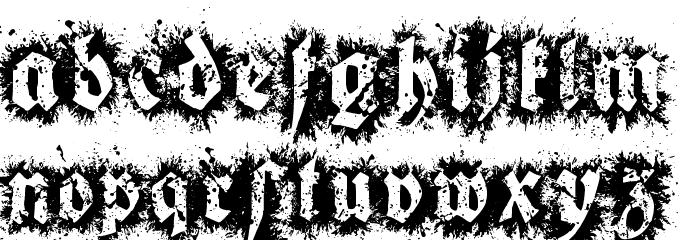 Gothix Fate Font LOWERCASE
