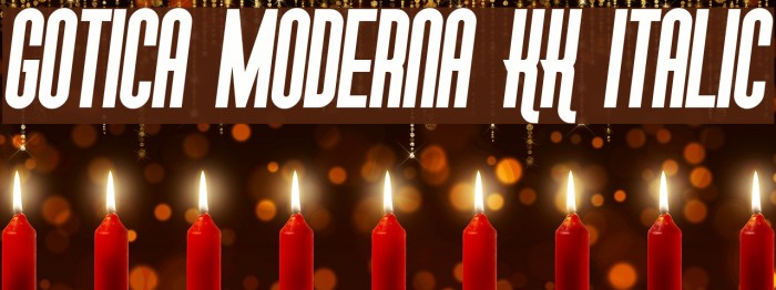 Gotica Moderna KK Italic Example 2