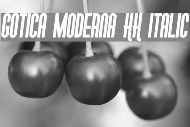 Gotica Moderna KK Italic Font examples