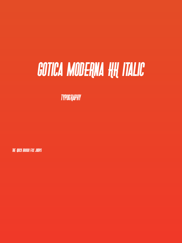 Gotica Moderna KK Italic Poster