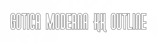 Gotica Moderna KK Outline  フリーフォントのダウンロード