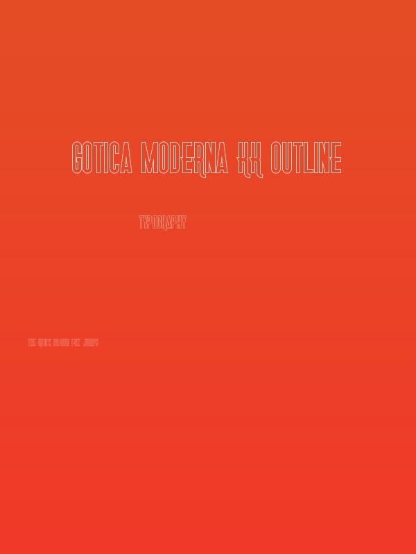 Gotica Moderna KK Outline Poster