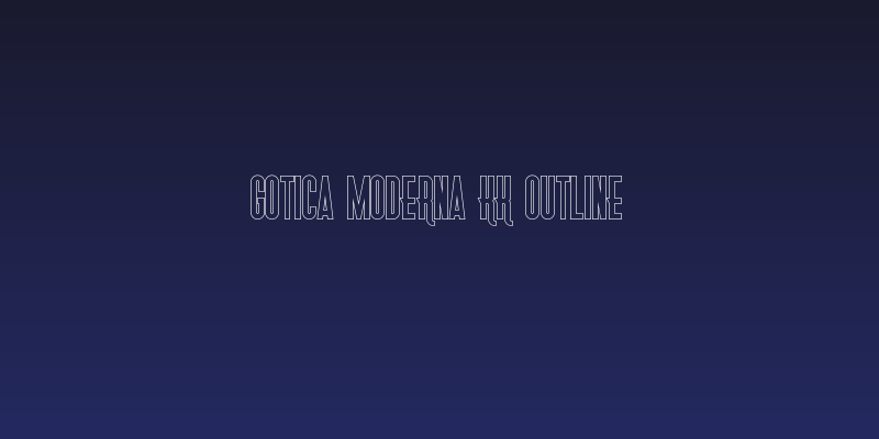 Gotica Moderna KK Outline Social Header