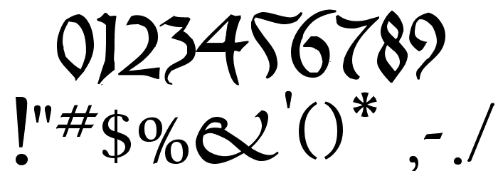 GoticaBastard Font OTHER CHARS