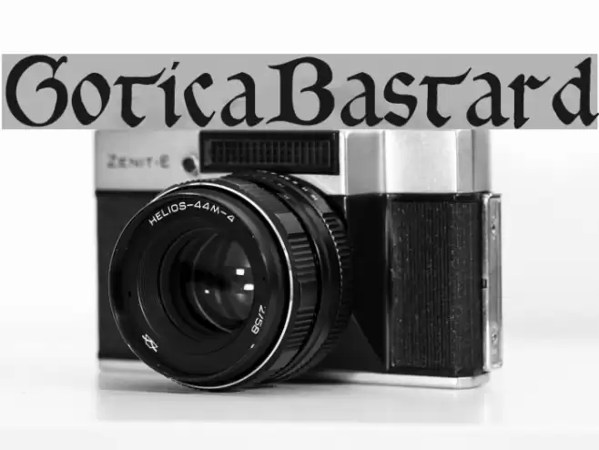 GoticaBastard Font examples