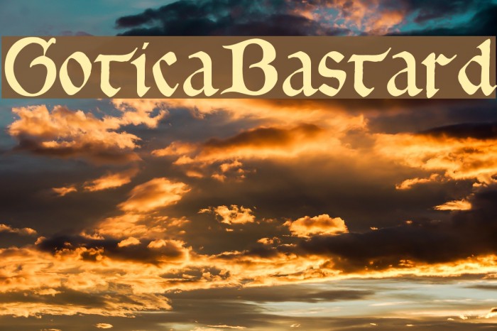 GoticaBastard Font examples