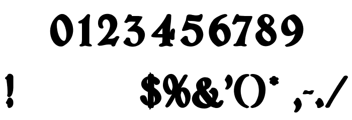 GoticaCaps Font OTHER CHARS