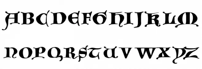 GoticaCaps Schriftart Groß