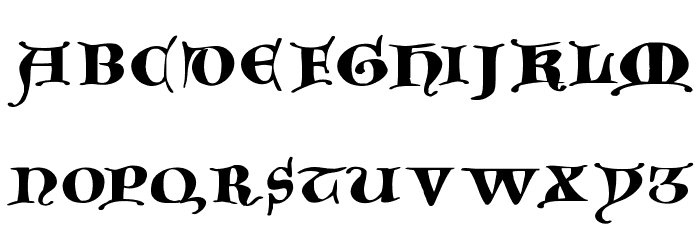 GoticaCaps Font LOWERCASE