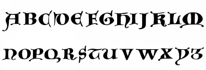 GoticaCaps Caratteri MINUSCOLO