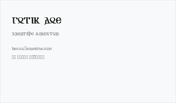 Gotik AOE Business Card