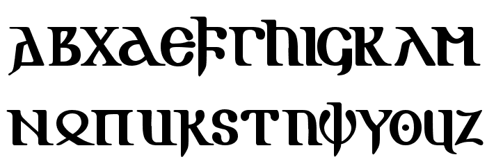 Gotik AOE Font LOWERCASE