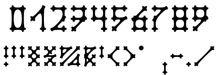 Gotika Apvalus Font OTHER CHARS
