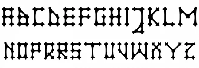 Gotika Apvalus 字体 大写