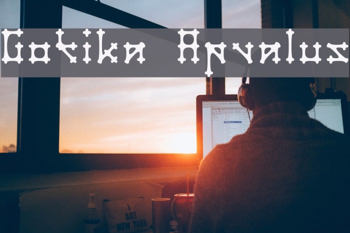Gotika Apvalus Font examples