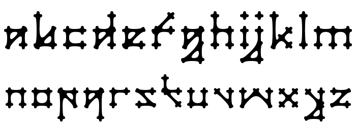Gotika Apvalus Font LOWERCASE