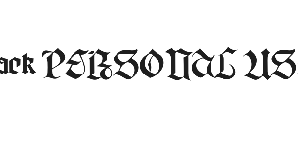 Gotika Black PERSONAL USE Regular Logo