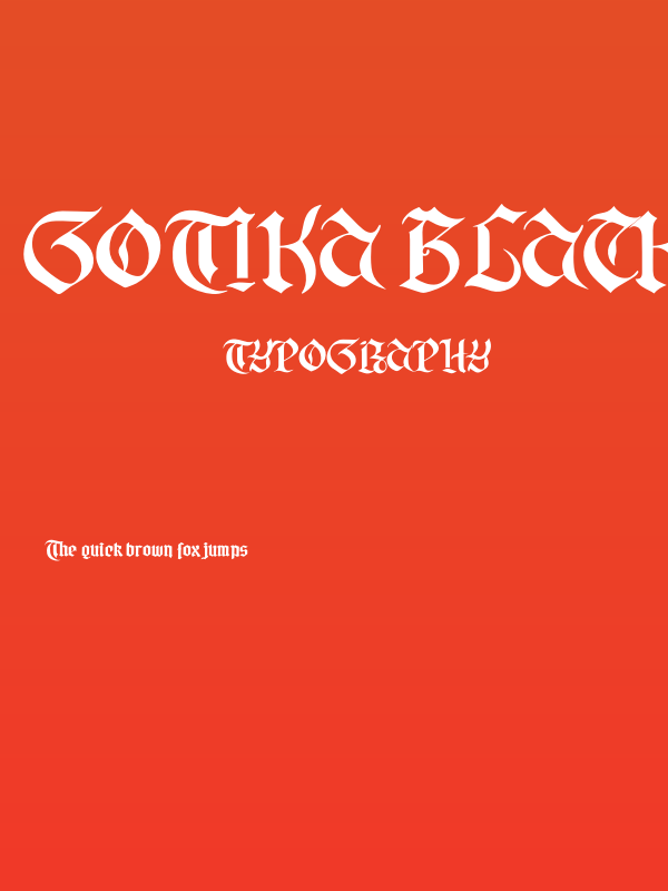 Gotika Black PERSONAL USE Regular Poster