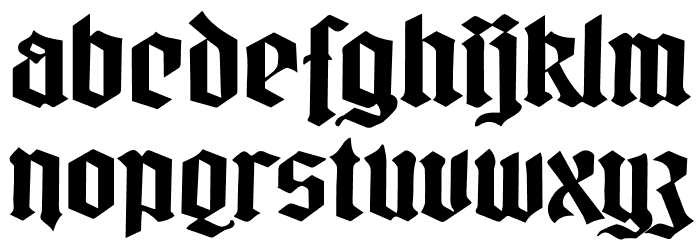 Gotika Black PERSONAL USE Regular Font LOWERCASE