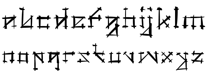 Gotika Brokas Font LOWERCASE