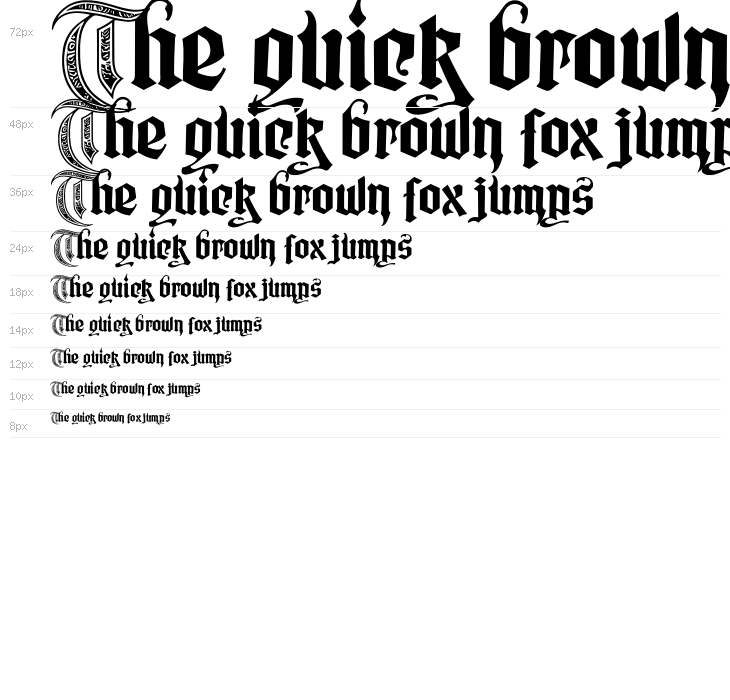 Gotika Ornament PERSONAL USE Regular Waterfall