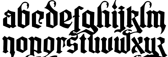 Gotika Ornament PERSONAL USE Regular Font LOWERCASE