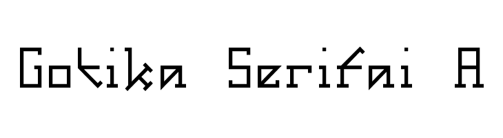 Gotika Serifai A Font