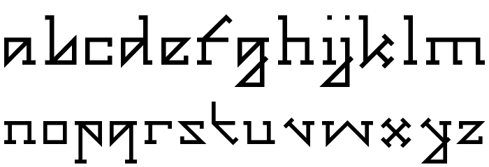 Gotika Serifai A Font LOWERCASE