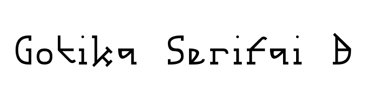 Gotika Serifai B  Free Fonts Download