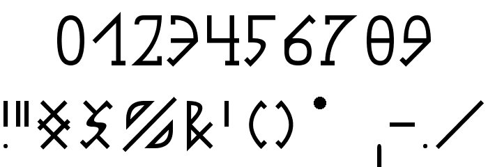 Gotika Serifai B Font OTHER CHARS