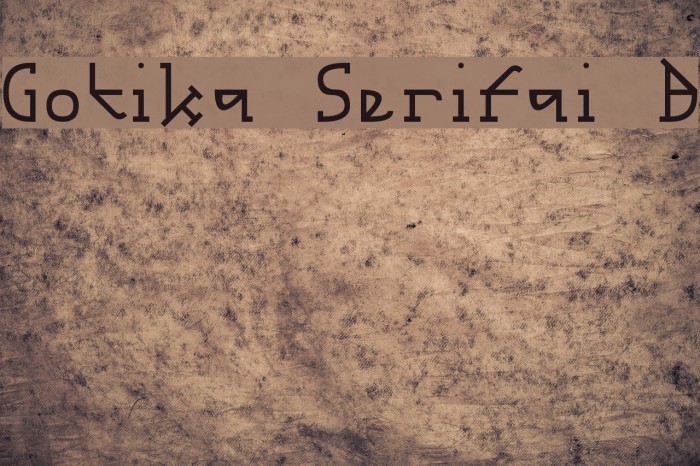 Gotika Serifai B Font examples
