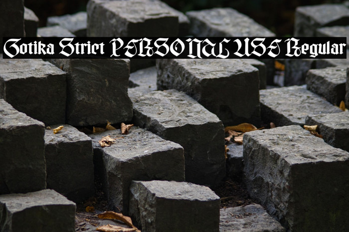 Gotika Strict PERSONAL USE Regular Example 3