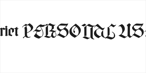 Gotika Strict PERSONAL USE Regular Logo