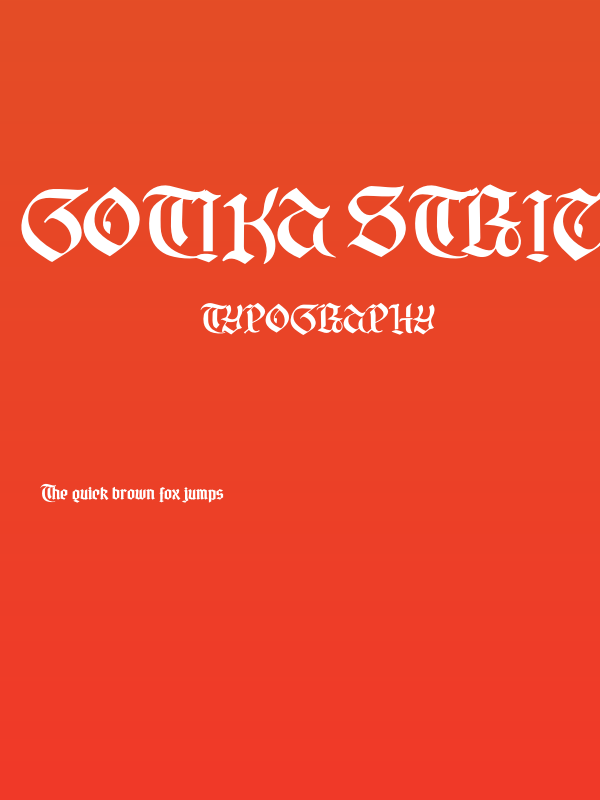 Gotika Strict PERSONAL USE Regular Poster