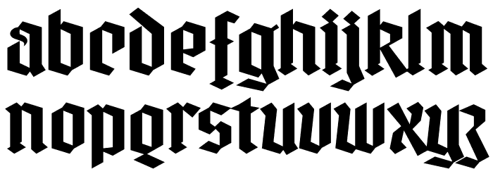 Gotika Strict PERSONAL USE Regular Font LOWERCASE