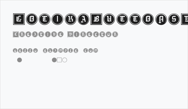 GotikaButtonsDrei Business Card