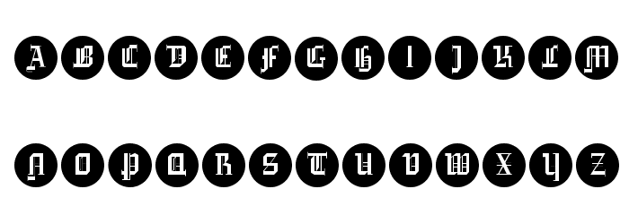 GotikaButtonsOne Font LOWERCASE