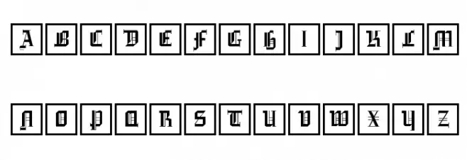 GotikaButtonsTwo 字体 大写