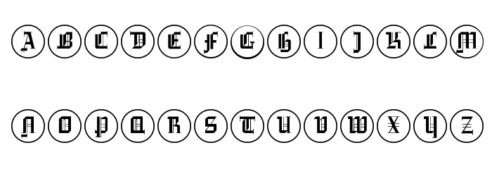 GotikaButtonsTwo Font LOWERCASE