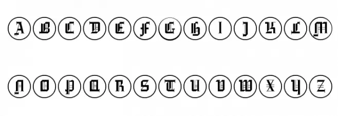 GotikaButtonsTwo 字体 小写