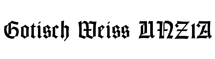 Gotisch Weiss UNZ1A  Free Fonts Download