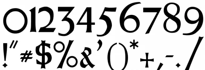 Gotisch Weiss UNZ1A Font OTHER CHARS