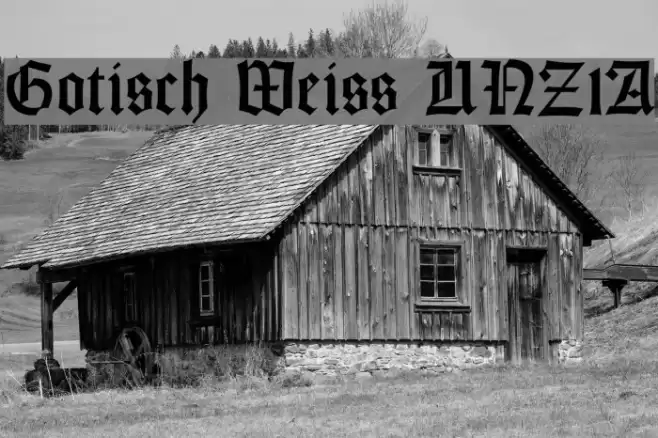 Gotisch Weiss UNZ1A Font examples