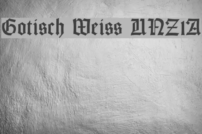 Gotisch Weiss UNZ1A Font examples