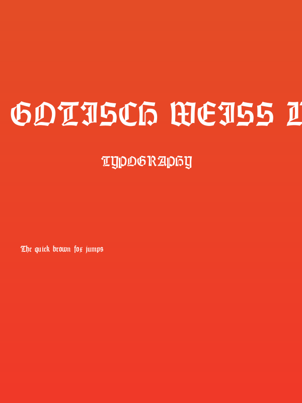 Gotisch Weiss UNZ1A Poster