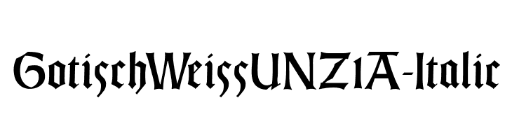 GotischWeissUNZ1A-Italic  font caratteri gratis